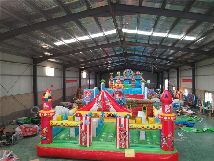 氣模玩具 智勇大沖關 大型陸地充氣城堡 陸地大型充氣闖關_參數_圖片_