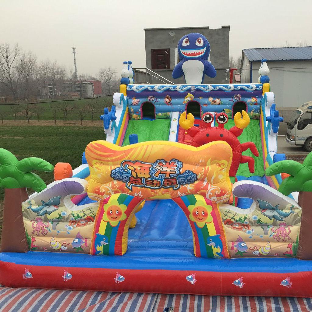 項城家聞氣模玩具廠供應海洋總動員充氣大滑梯,室內淘氣堡圖片_高清圖_細節圖-項城市東方家聞氣模玩具廠